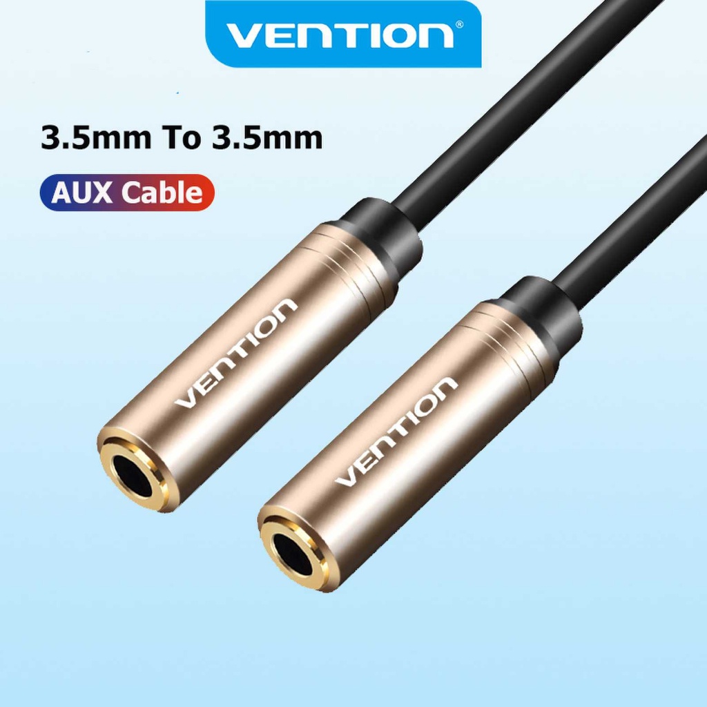 Vention สายสัญญาณเสียง Aux ตัวเมีย เป็นตัวเมีย 3.5 มม.