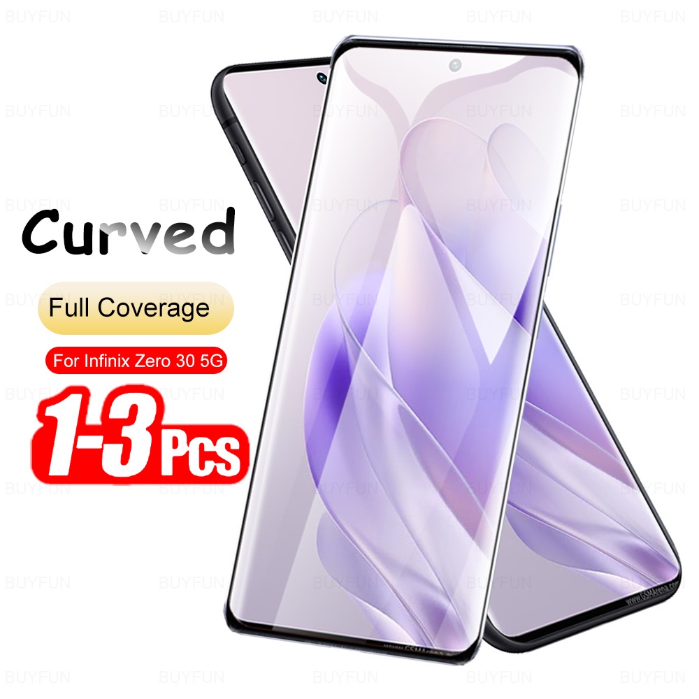 ฟิล์มกระจกนิรภัยกันรอยหน้าจอ ทรงโค้ง สําหรับ Infinix Zero 30 5G 6.78 นิ้ว 2023 Infinix Zero30 Zero30 4G 1-3 ชิ้น