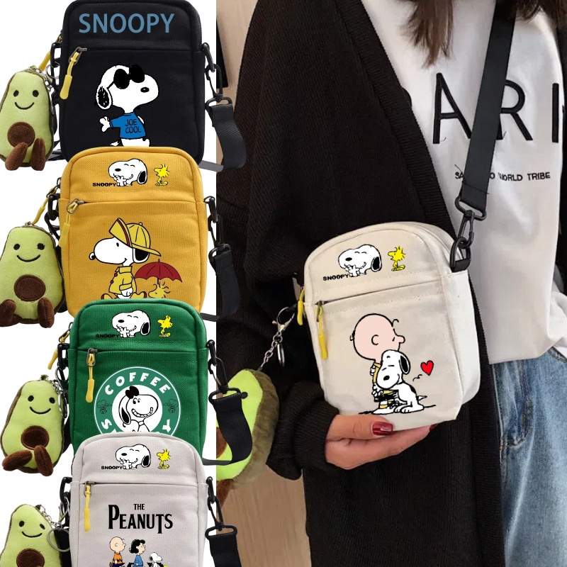 ใหม่ Snoopy คลาสสิก การ์ตูน ภาพ น่ารัก สนูปปี้ สุนัข ผ้าใบ กระเป๋าสะพายข้าง คลาสสิก การ์ตูน แฟชั่น แบบพกพา สี่เหลี่ยม กระเป๋าเดินทาง เก็บเด็ก ของขวัญวันเกิด