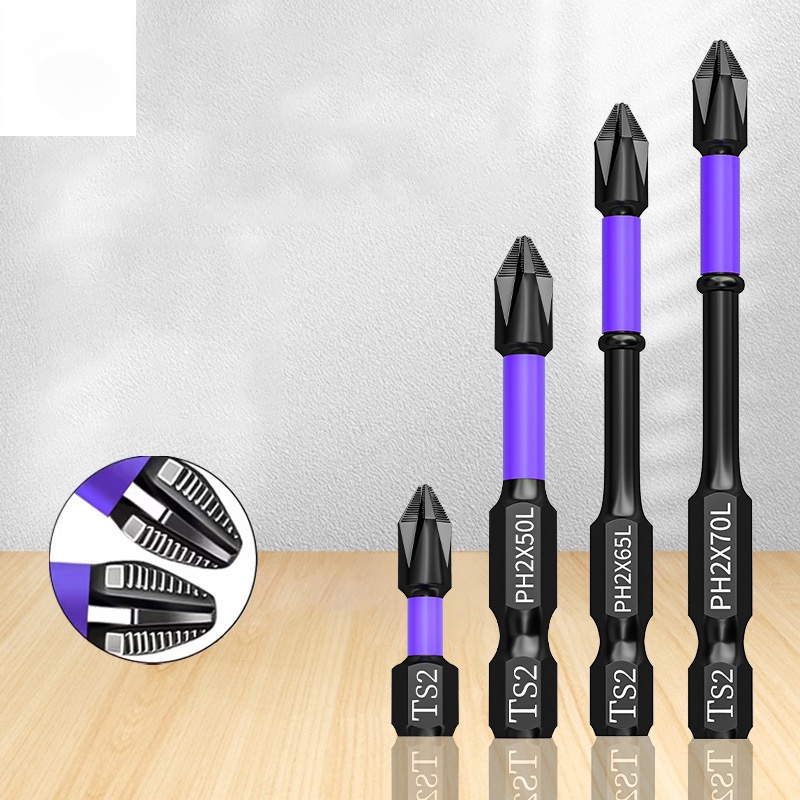 หัวไขควงแม่เหล็กไฟฟ้า D1 กันลื่น 25-150 มม. 6 ชิ้น