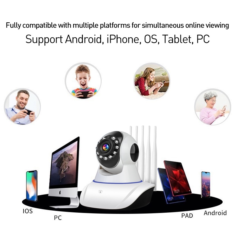 กล้องวงจรปิดไร้สาย กล้องไร้สาย 360WiFi 5MP 2.4G/5G ดูผ่านมือถือ กล้องรักษาความปลอดภัย คมชัด เก็บภาพละเอียด บ้าน/สำนักงาน