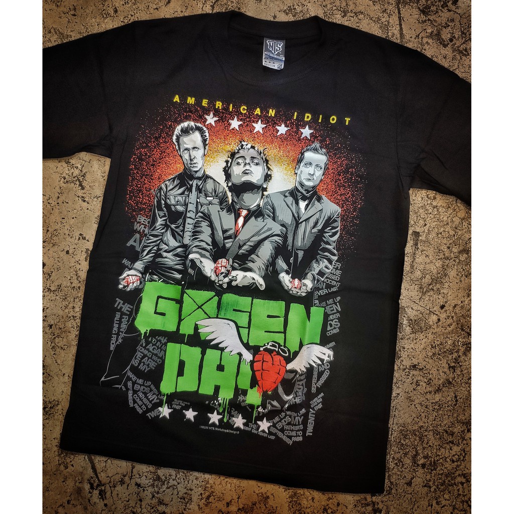 ขายดี เสื้อยืด พิมพ์ลาย NTS GREEN DAY Idiot แบบใหม่