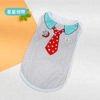 🇹🇭พร้อมส่ง🇹🇭 👔👕 เสื้อแขนกุดสกีนลายแฟชั่นสุดน่ารัก ผ้ายืด for สัตว์เลี้ยง สุนัข หมา แมว