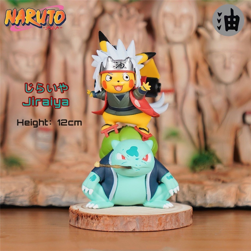 Pokémon Figure Frog Seed Pikachu COS Jiraiya Toad Fairy รูปโมเดลรถตกแต่งของขวัญ