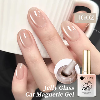 【Local】UR SUGAR แก้วลูกปัดแมวเจลแม่เหล็กแฟลชสีขาว Spar Nude เล็บเจลโปแลนด์แม่เหล็ก Galactic Effect 15ml