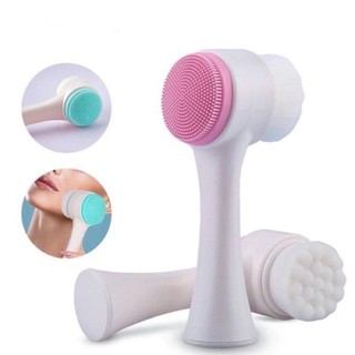 Alat Cuci Muka 2 Sisi Facial Cleansing Brush Silicon / Brush Pembersih Wajah - Makinfshion