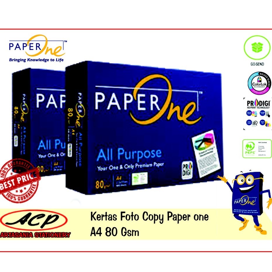 HVS paper one photo copy paper A4 ขนาด 80 แกรม & 85 แกรม