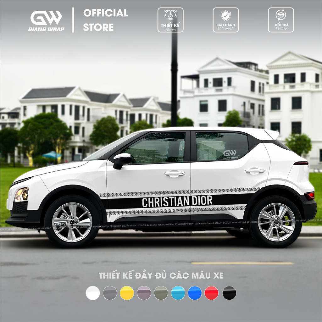 รูปลอก VF5 x ดิออร์ สติ๊กเกอร์ติดรถ - รุ่น 013 - ปรับแต่งออกแบบให้คําเรียกร้อง - ติดง่าย ทนทาน