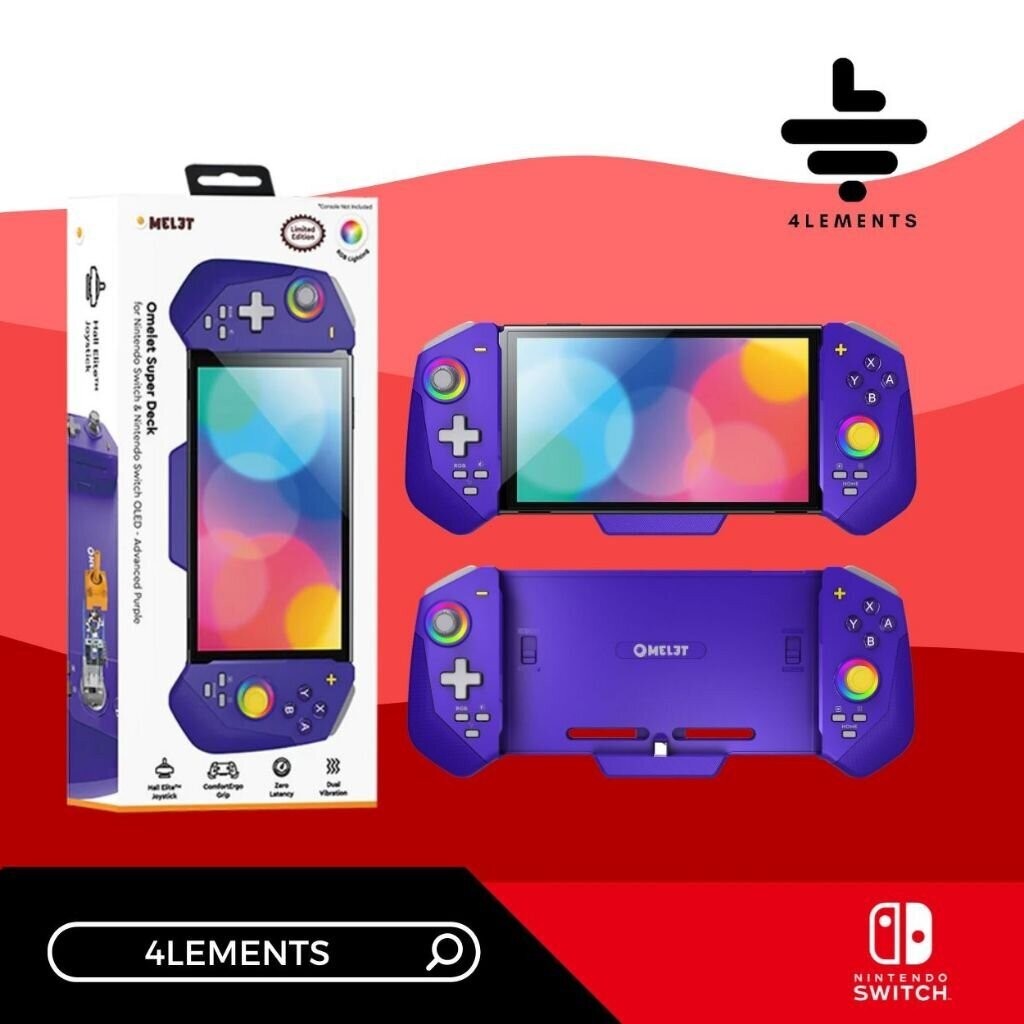 (พร้อมส่ง) OMELET GAMING SUPER DECK (ADVANCE PURPLE) (จอยสวิสต์) (อุปกรณ์เสริมเกม)