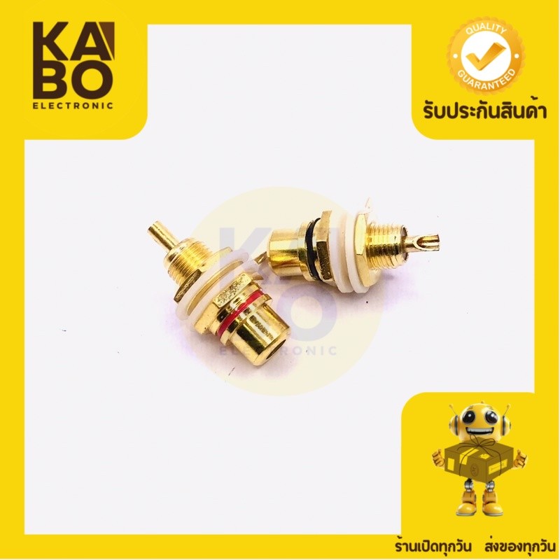 Jack RCA แจ็ค RCA ติดแท่น เมียทองเหลือง คู่ ดำ-แดง มีของพร้อมส่ง