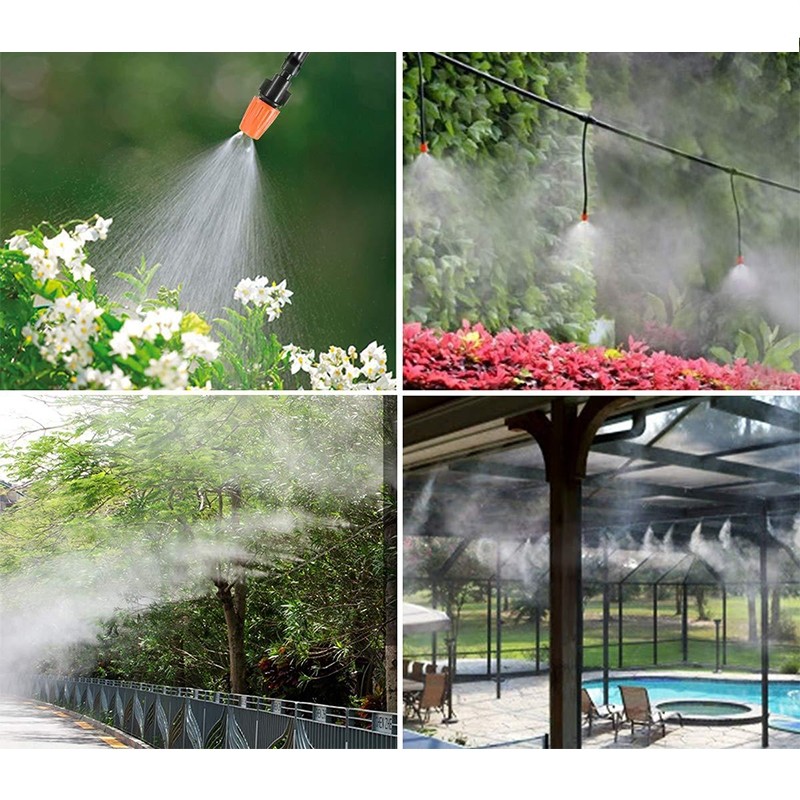 KS พร้อมส่ง หัวพ่นหมอก หัวพ่นละอองน้ำ ชุดสเปรย์  5/10/20/40 เมตร หัวพ่นหมอกสีส้มแบบปรับ มีให้เลือก 4 สเปค - รูปที่ 7