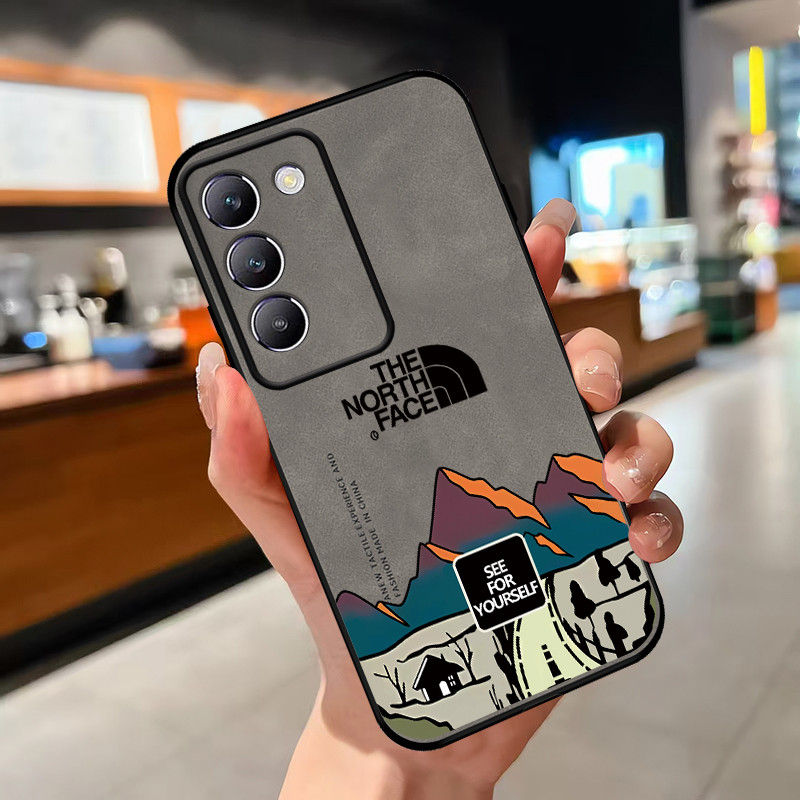 เคส เคสโทรศัพท์ vivo Y100 Y200 Y100i y200e กันลื่นและกันกระแทก ขอบนุ่ม ลายหนัง ปกหลัง ybpjzgl01