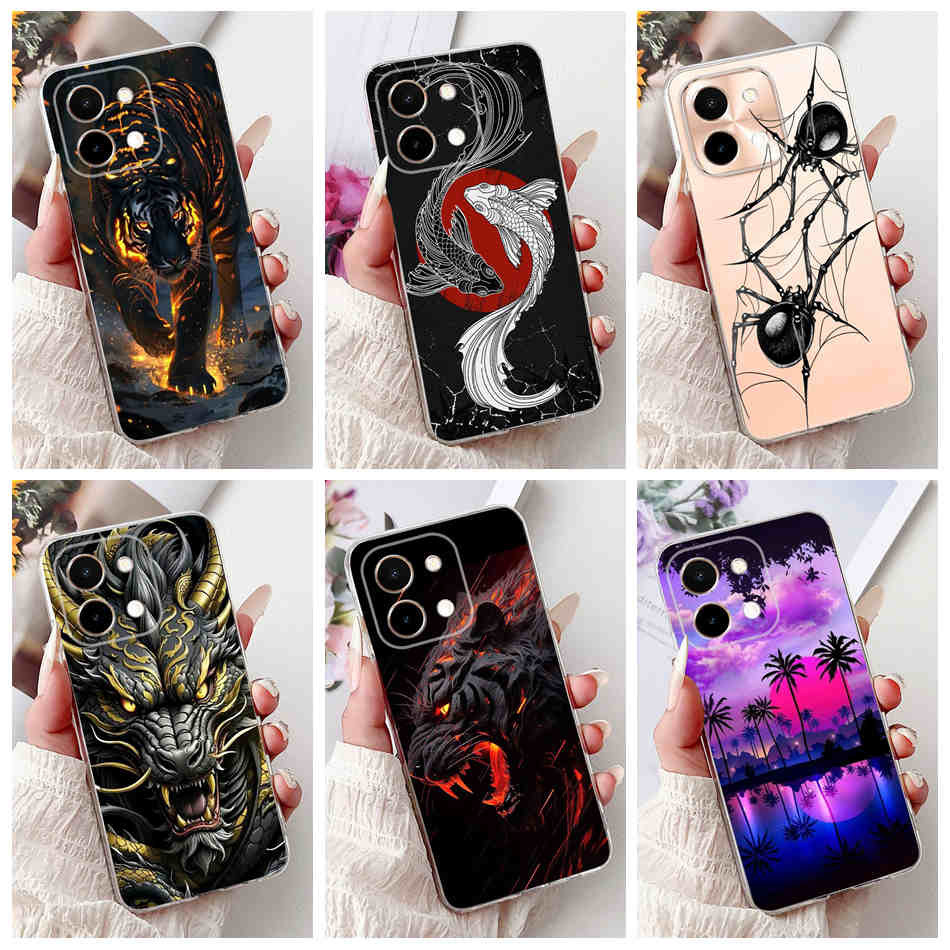 สําหรับ Vivo Y28 4G ใหม่แฟชั่น Dragon Spider สไตล์ปลอก Vivo V2352 Y28 4G ซิลิโคนนุ่ม TPU เคสโทรศัพท์