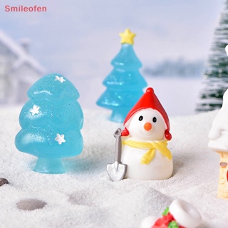 [Smileofen] ใหม่ ตุ๊กตาหิมะ คริสตัลเรซิ่น ขนาดเล็ก สําหรับตกแต่งต้นคริสต์มาส DIY