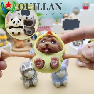 Quillan ของเล่นบีบสกุชชี่ รูปเป็ดแพนด้า เป็ด สัมผัสนุ่ม เปลี่ยนเสื้อผ้าได้ สําหรับเด็ก