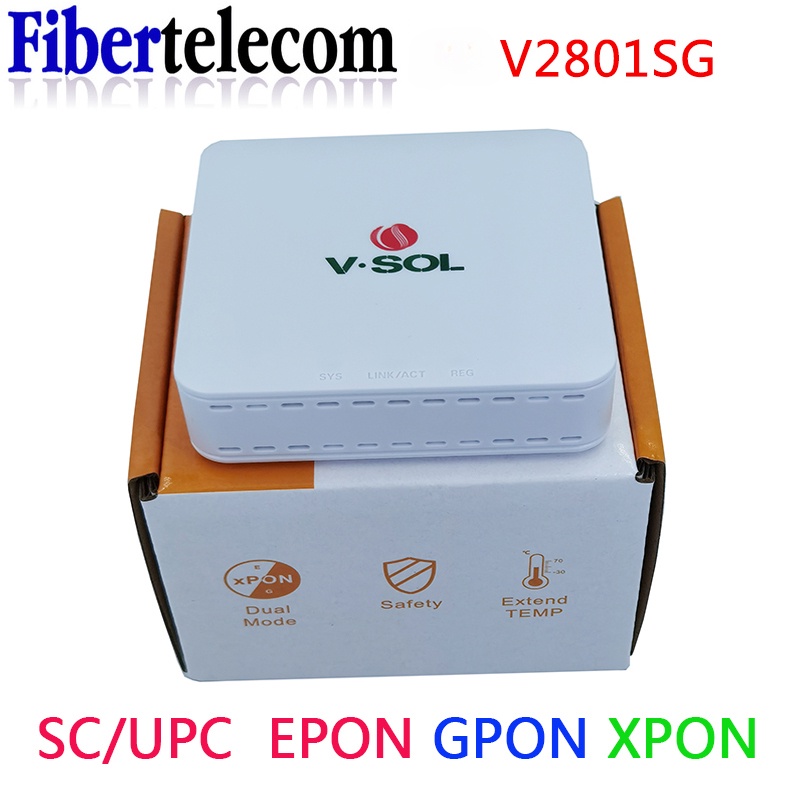Vsol ONT VS2801SG GPON Epon XPON FTTH โมเด็มโมเด็ม Onu 1GE ชิป PPPOE ZTE VS2801SE