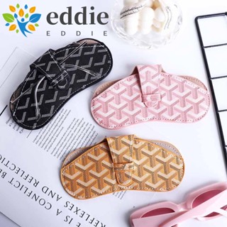 26edie เคสแว่นตา หนัง PU สไตล์กล่องแว่นตา สําหรับผู้ชาย ตัวอักษร แบบพกพา กระเป๋าป้องกัน สายตาสั้น กันน้ํา กรอบป้องกัน