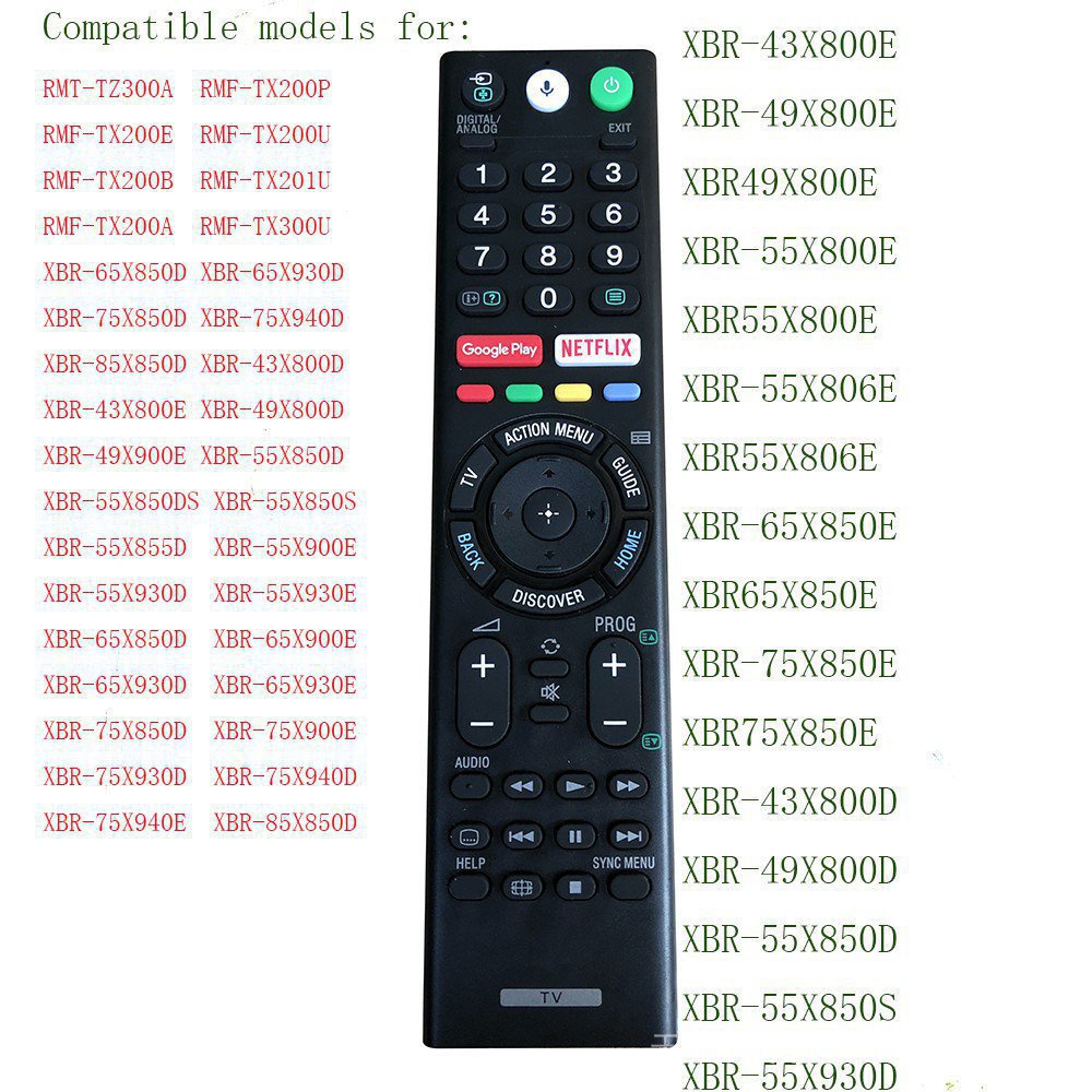 ใหม่เปลี่ยน RMF-TX200P สําหรับ Sony 4K Ultra HD สมาร์ท LED TV KDL-50W850C XBR-43X800E TX300U เสียงฟร