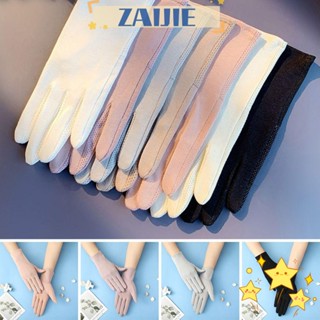 Zaijie24 ถุงมือยาวปานกลาง ระบายอากาศ หน้าจอสัมผัส สําหรับผู้หญิง