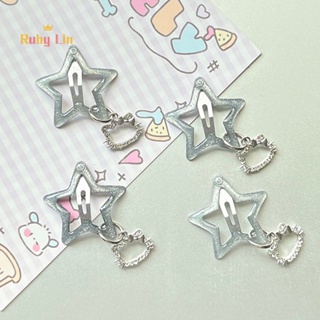 SANRIO กิ๊บติดผม รูปการ์ตูนอนิเมะ Hello Kitty Kawaii Girl Flash Pentagram น่ารัก เหมาะกับของขวัญวันเกิด สําหรับเด็กผู้หญิง