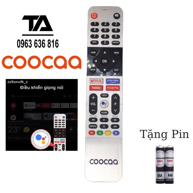 (ของแท้) Coocaa Smart Android TV รีโมตคอนโทรล S3 G S6G S6G pro ควบคุมด้วยเสียง