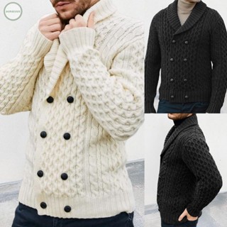 GORGEOUS~Sweater Cardigan Sweater Coat Double Breasted Mens Jacket Slight Stretch