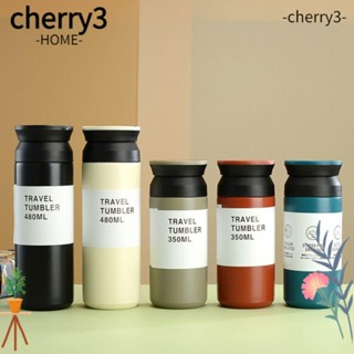 Cherry3 ขวดน้ําสุญญากาศ กันรั่วซึม แบบพกพา ใช้ซ้ําได้ 350 480 มล. สําหรับนักเรียน คนงาน