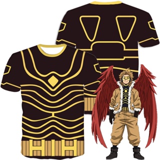 เสื้อยืดคอสเพลย์อนิเมะ Hawks Takami Keigo My Hero Academia Fantasia เหมาะกับเทศกาลฮาโลวีน สําหรับผู้ชาย