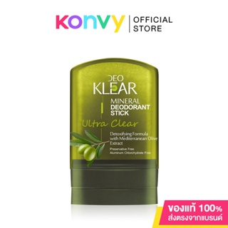 DEOKLEAR Ultra Clear Mineral Deodorant Stick 60g ดีโอเคลียร์ โรลออนสารส้มธรรมชาติ.