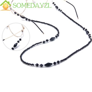 Somedayzl โซ่แว่นตา ผู้หญิง ลูกปัดสีดํา เชือกแว่นตา