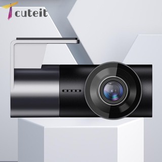 Tcuteit กล้องบันทึกวิดีโออัตโนมัติ DVR HD มุมกว้าง 170 องศา พร้อมลําโพงในตัว สําหรับรถยนต์