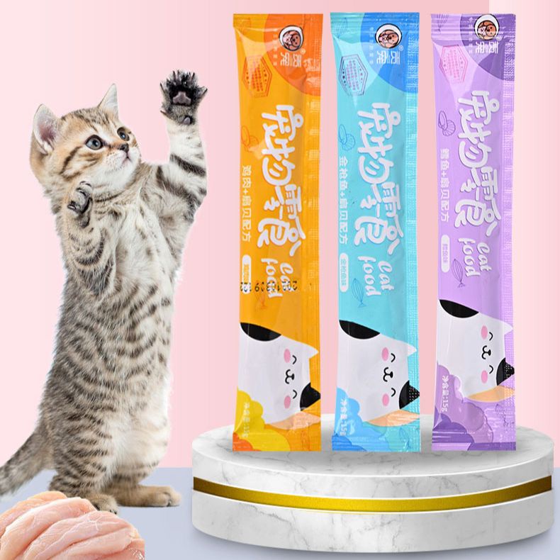 ขนมเเมวเลีย 15g มีให้เลือก3รส cat snack stick อาหารแมว แมวเลีย อาหารแมวเลีย