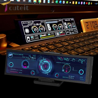 Tcuteit หน้าจอสัมผัส 8 นิ้ว AIDA64 HDMI เข้ากันได้กับ USB IPS LCD