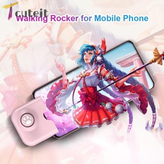 Tcuteit จอยเกมมือถือ พร้อมพอร์ตชาร์จ สําหรับ iPhone iPad สีชมพู