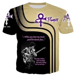 เสื้อยืด พิมพ์ลาย Rapper Prince Rogers Nelson สไตล์ฮาราจูกุ