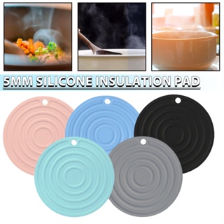 Silicone Trivets for Hot Dishes Pots Pans Round Heat Resistant Mats for Kitchen