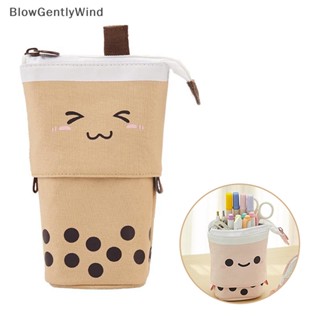 Blowgentlywind กระเป๋าดินสอน่ารัก ยืดหดได้ สําหรับใส่เครื่องเขียน ปากกา