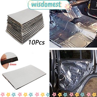 WISDOMEST แผ่นเสื่อ อเนกประสงค์ ป้องกันเสียง เสียงเงียบ ขนาดกะทัดรัด สําหรับตกแต่งรถยนต์ รถตู้ จํานวน 10 ชิ้น