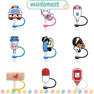 Wisdomest จุกปิดหลอดดูดน้ํา กันฝุ่น ลายการ์ตูน สําหรับห้องครัว