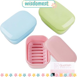 Wisdomest ที่วางสบู่ แบบพกพา พร้อมฝาปิด สําหรับห้องน้ํา