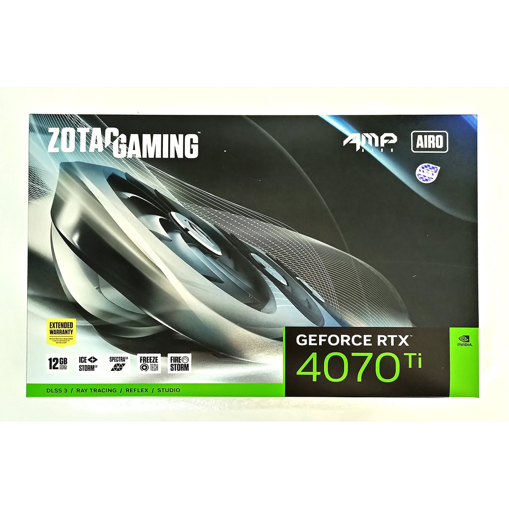 การ์ดจอ rtx 4070ti zotac amp airo 12GB gddrx6 12GB dlss3 nvidia geforce display card มือ2 คอมพิวเตอร