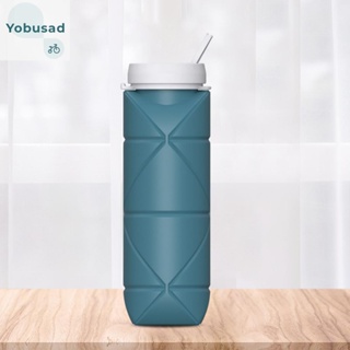 [Yobusad.th] ขวดน้ําซิลิโคน พับได้ ปลอด BPA 600 มล. สําหรับออกกําลังกาย ยิม