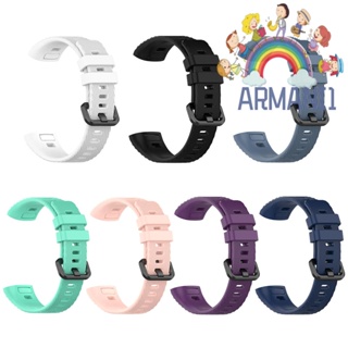 [armani1.th] สายนาฬิกาข้อมือซิลิโคน พร้อมหัวเข็มขัด สําหรับ Huawei Band 4 Pro TER-B29S