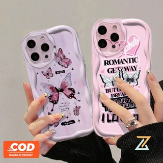 เคสโทรศัพท์มือถือ ซิลิโคน ลายผีเสื้อ สีม่วง สําหรับ OPPO A58 4G A98 5G A78 A57 2022 4G A17K A55 A54 A16 A15 A77 A74 A93 A92 A52 A12 A3S A5 A7 A5S A15S A31 A53 A9 2020 A5 2020 A96 A76 F9