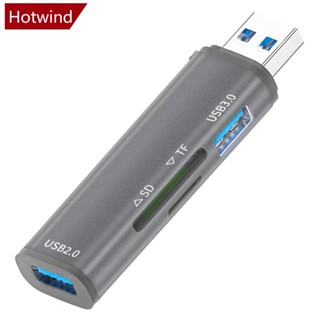 Hotwind เครื่องอ่านการ์ดหน่วยความจํา USB 3.0 SD TF 2 พอร์ต Five-in-one T2U8