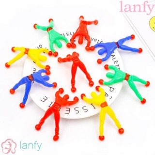 Lanfy ของเล่นเด็ก ตุ๊กตาผู้ชายปีนเขา แบบเหนียวติดผนัง