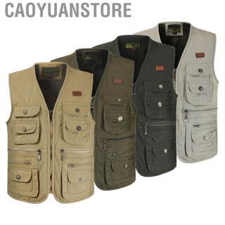 Caoyuanstore Vest  Soft Breathable Cotton Cargo for Outdoor