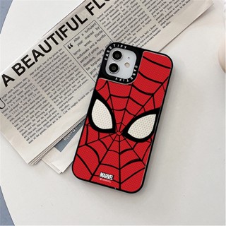 Casetify X เคสโทรศัพท์มือถือ PC แข็ง กันกระแทก ลาย Spider Man Eyes สีดํา สีเงิน สําหรับ iPhone 15 14 13 12 11 Pro MAX IX XS MAX XR 6 6s 7 8 Plus