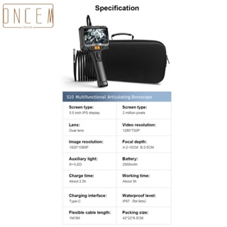 【ONCEMOREAGAIN】Dual Lens Smart Steering Industrial Videoscope with 360 Degree Rotation