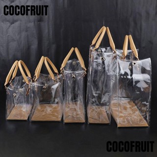 Cocofruit กระเป๋าถือ PVC แฮนด์เมด ขนาดใหญ่ จุของได้เยอะ สําหรับเดินทาง